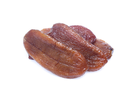 Dried bananas (honey baked bananas) on whiteの写真素材