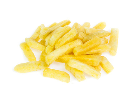 French fries on whiteの写真素材