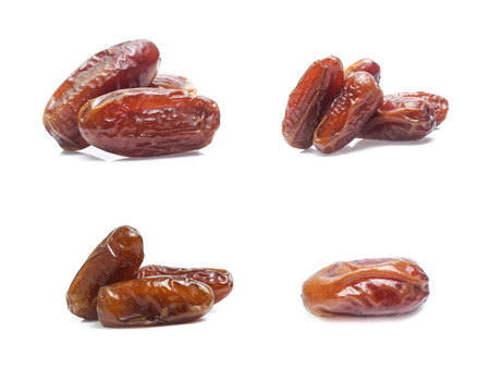 Date plam isolated on whiteの写真素材