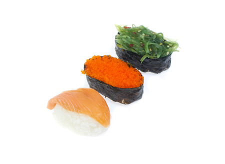 Sushi isolated on whiteの写真素材
