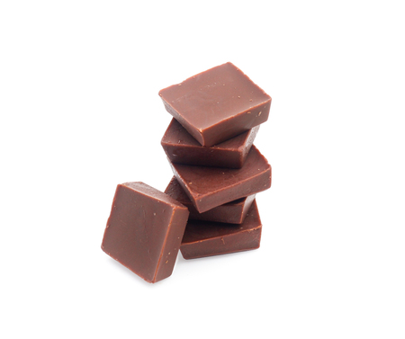 Chocolate on isolated whiteの写真素材