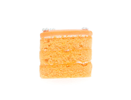 Orange cake on whiteの写真素材