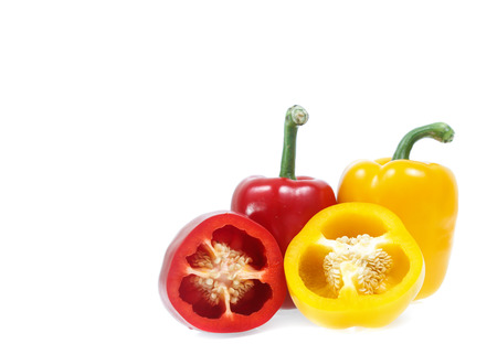 peppers with white. Cut in half with slices