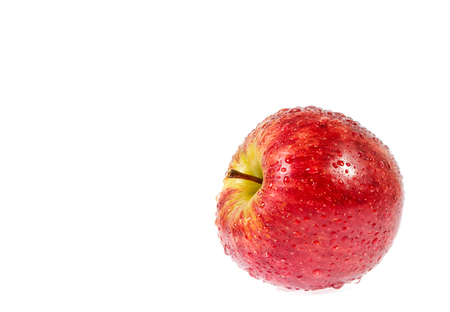 Red apple on a white backgroundの写真素材