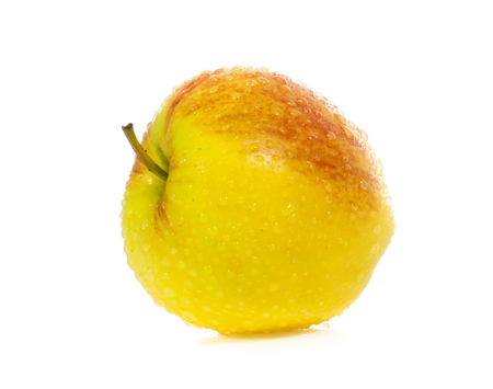 Yellow apples isolatedの写真素材