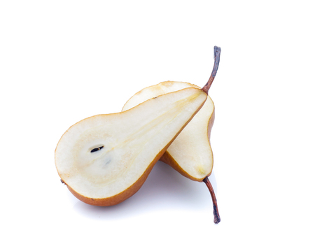 Pear isolated on whiteの写真素材