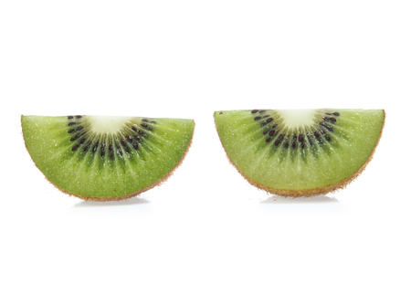 Kiwi fruit isolated on whiteの写真素材