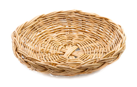 Basket isolated on whiteの写真素材