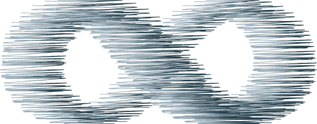 Infinity symbol on a white background. Scribble. Vintage style.のイラスト素材