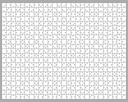 Vector illustration of white puzzleのイラスト素材
