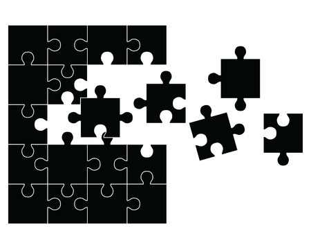 puzzle with missing pieces,vectorのイラスト素材