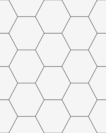 Black and white honeycomb seamless pattern, vectorのイラスト素材