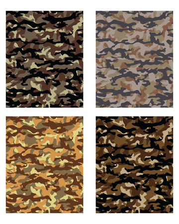 Set of  fashionable camouflage patterns , vector illustration.Military printのイラスト素材