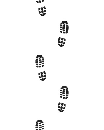 Black prints of shoes , seamless , vectorのイラスト素材