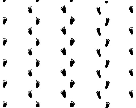 Footsteps of baby seamless patternのイラスト素材