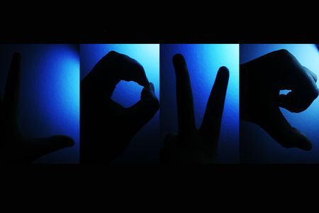 Read what these hands saysの写真素材