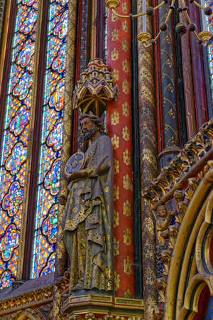 France. Paris. 2 august 2017 interior view of the Sainte-Chapelleのeditorial素材