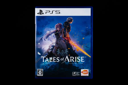 Fukuoka, Japan - September 12, 2021: Sony Playstation 5 RPG game Tales of Arise japanese version by...