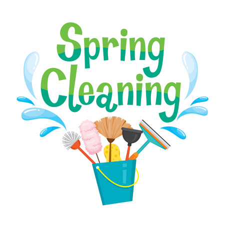 Spring Cleaning Letter Decorating And Cleaning Equipment, Housework, Appliance, Domestic Tools, Computer Icon, Cleaning, Symbol, Icon Set, Spring Seasonのイラスト素材