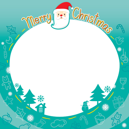 Christmas Outline Ornaments Border, Merry Christmas, Xmas, Happy New Year, Objects, Animals, Festive, Celebrationsのイラスト素材