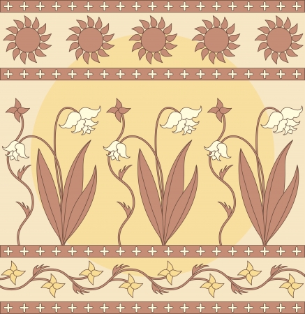 ethnic floral patternのイラスト素材