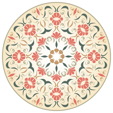 medieval round rosetteのイラスト素材