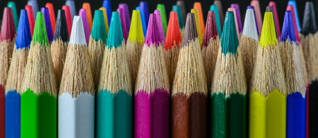 Closeup of colored pencilsの素材