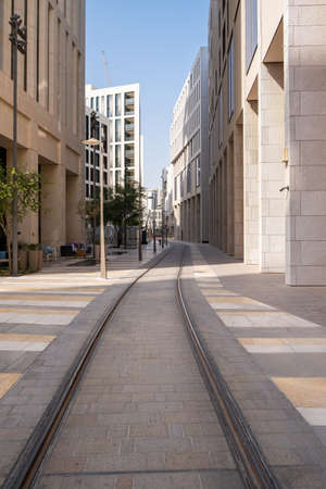 DOHA, QATAR - MARCH, 2021: Msheireb Downtown Doha is a developing area with contemporary...