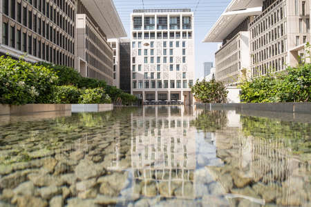 DOHA, QATAR - MARCH, 2021: Msheireb Downtown Doha is a developing area with contemporary architecture, gleaming white mosques, and a cluster of history museums housed in elegant, Arabic-style mansionsのeditorial素材