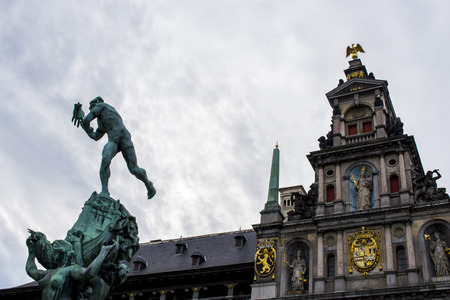 Antwerp Grote Marktのeditorial素材
