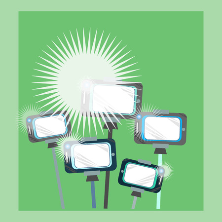 Monopod for selfie, vector illustrationのイラスト素材