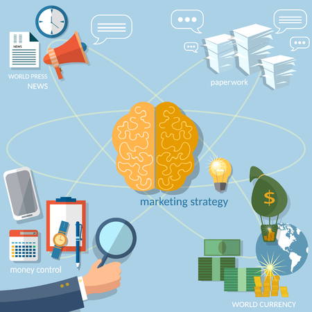 Global business concept startup businessman finance online payment management money transaction vectorのイラスト素材