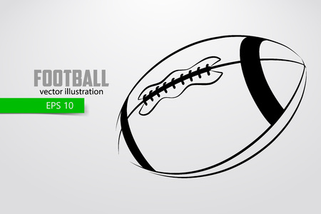 silhouette of a football ball. Background and text on a separate layer, color can be changed in one click.のイラスト素材