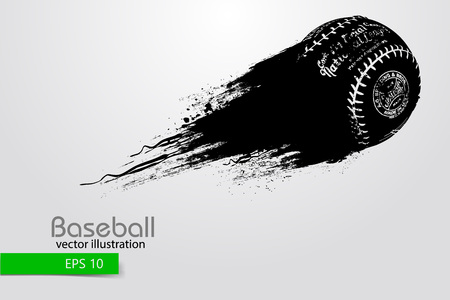 silhouette of a baseball ball. Vector illustrationのイラスト素材