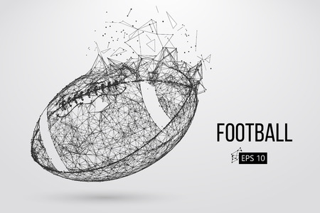 Silhouette of a footballl ball. Vector illustrationのイラスト素材