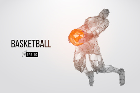 Silhouette of a basketball player. Vector illustrationのイラスト素材
