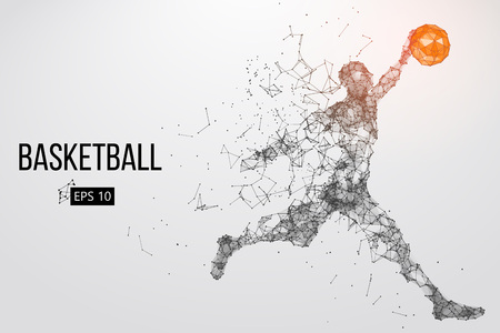 Silhouette of a basketball player.のイラスト素材