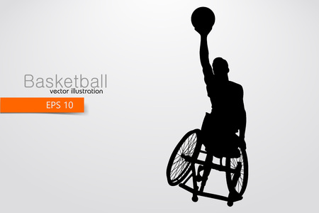 Basketball player disabled. Vector illustrationのイラスト素材
