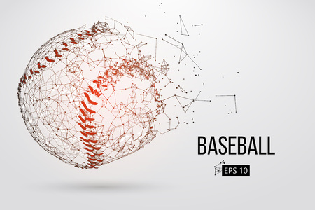 Silhouette of a baseball ball. Vector illustrationのイラスト素材