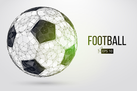 silhouette of a football ball. Vector illustrationのイラスト素材