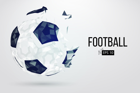 silhouette of a football ball. Vector illustrationのイラスト素材