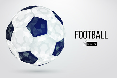 silhouette of a football ball. Vector illustrationのイラスト素材
