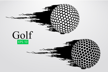 Silhouette of a golf ball. Vector illustrationのイラスト素材
