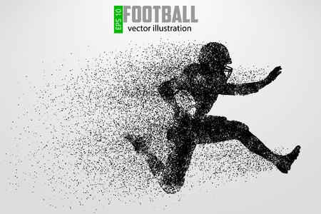 Silhouette of a football player. Vector illustrationのイラスト素材