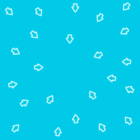 Blue background with white arrows pointing at the centerのイラスト素材