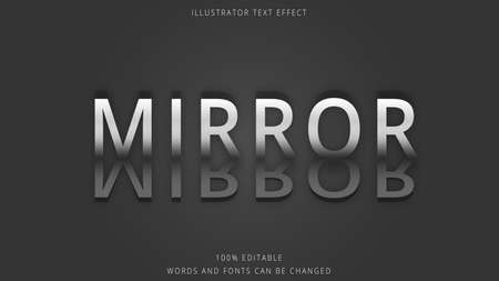 text effect mirror premium vector epsのイラスト素材