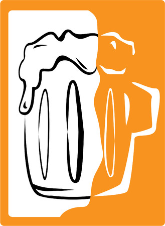 beer against white background. Element for design vector illustrationのイラスト素材