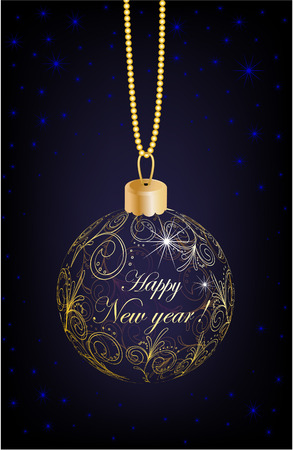 Christmas ball decorated with an ornamentのイラスト素材