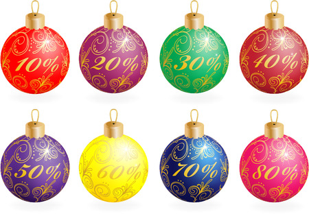 Christmas ball decorated with an ornament. Vector  illustration.のイラスト素材