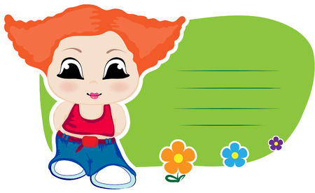 Little girl.  のイラスト素材